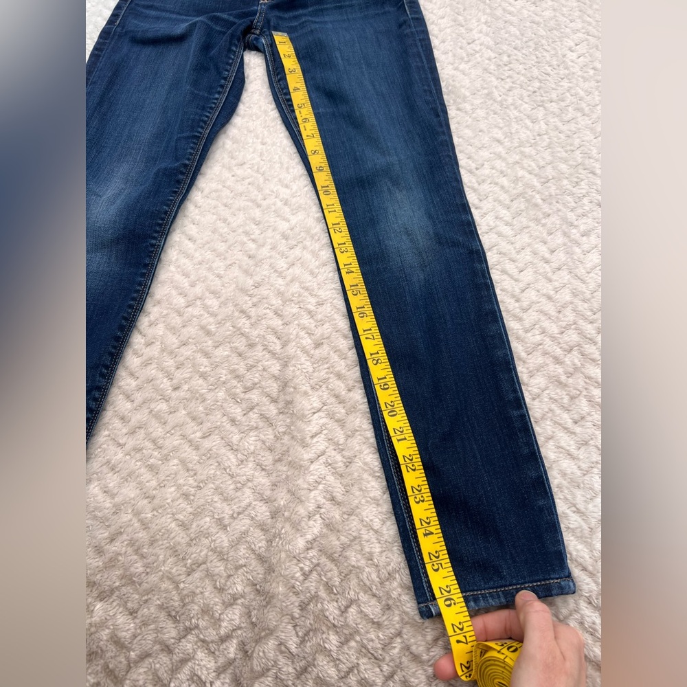 Lucky Brand Dark Blue Indigo Wash Midrise Skinny Jeans Size 26 Classic EUC Denim - Picture 7 of 12